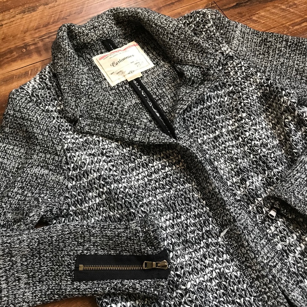 Cartonnier Anthropologie Blazer Black Tweed SZ M